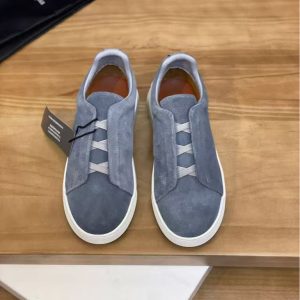 New Zegna men's versatile style comfortable and breathable leather trendy casual shoes
