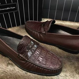 New Zegna men's versatile style comfortable and breathable genuine leather fashion casual shoes