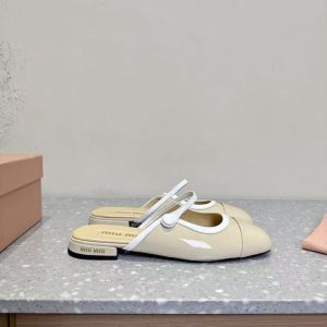 New Miu Miu women's style versatile lining comfortable breathable genuine leather retro Mary trendy fashion casual yoga shoes