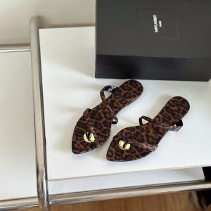 New Yves Saint Laurent women's fashionable and versatile comfortable genuine leather elegant atmosphere comfortable casual flat shoes