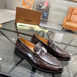 New Burberry men's style versatile comfortable breathable leather lining trendy casual slip-on shoes